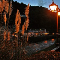 Buy canvas prints of Lynmouth by Lamplight by graham young