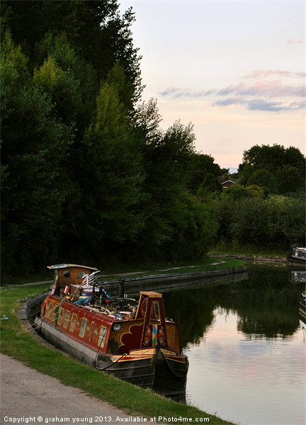 Narrowboat at Marsworth Picture Board by graham young
