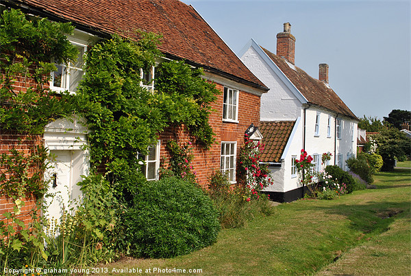 Cottages at Orford Picture Board by graham young