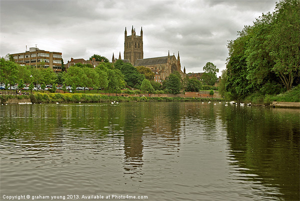 Worcester Cathedral Picture Board by graham young