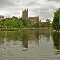 Buy canvas prints of Worcester Cathedral by graham young