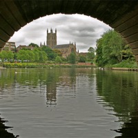 Buy canvas prints of Worcester Cathedral by graham young