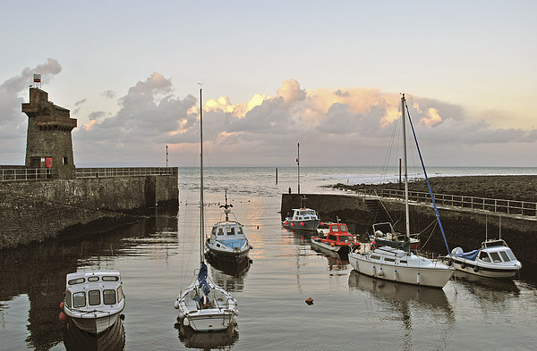 Evening Light at Lynmouth Picture Board by graham young