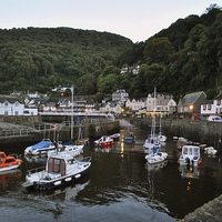 Buy canvas prints of Evening Time at Lynmouth by graham young