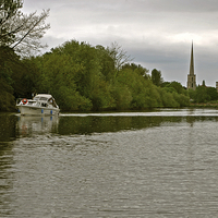 Buy canvas prints of The Severn at Worcester by graham young