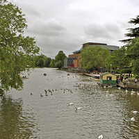 Buy canvas prints of The Avon at Stratford by graham young