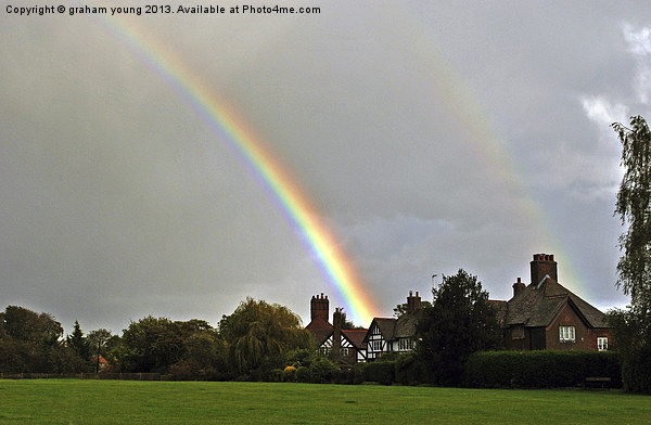 Rainbow Over Wingrave Picture Board by graham young