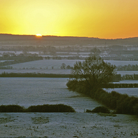 Buy canvas prints of Winter Sunrise by graham young