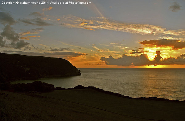 Woody Bay Sunset  Picture Board by graham young