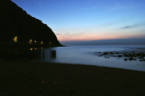 Lynmouth Bay at Nightfall   Picture Board by graham young