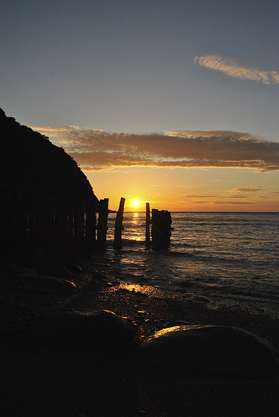 Lynmouth Bay Sunset  Picture Board by graham young