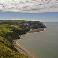 Buy canvas prints of The Coast Path to Lynmouth  by graham young