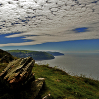 Buy canvas prints of From Foreland to Lynmouth  by graham young