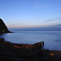 Buy canvas prints of Lynmouth Bay Sunset  by graham young