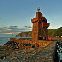 Buy canvas prints of The Rhenish Tower at Lynmouth  by graham young