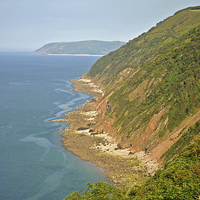 Buy canvas prints of Desolation Point on the Exmoor Coast  by graham young