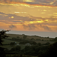 Buy canvas prints of Exmoor Sunset  by graham young