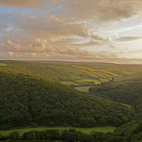 Buy canvas prints of The East Lyn Valley by graham young