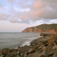 Buy canvas prints of A Lynmouth Evening  by graham young