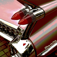 Buy canvas prints of 1959 Cadillac Coupe De Ville Tail Lights - Posteri by graham young