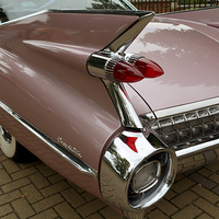 Buy canvas prints of 1959 Cadillac Coupe De Ville Tail fin detail  by graham young