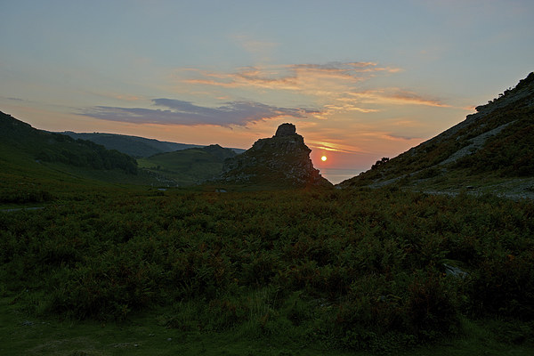 Sunset at The Valley of Rocks  Picture Board by graham young