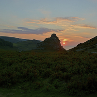 Buy canvas prints of Sunset at The Valley of Rocks  by graham young