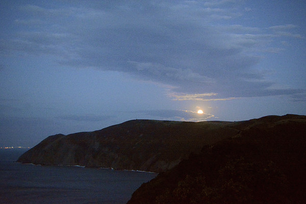 Moonrise Over Countisbury  Picture Board by graham young