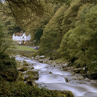 Buy canvas prints of Downstream to Lynmouth  by graham young