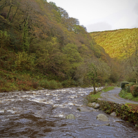 Buy canvas prints of The East Lyn at Watersmeet  by graham young