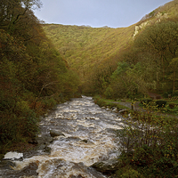 Buy canvas prints of The East Lyn Valley in Autumn  by graham young