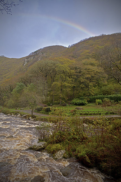 Rainbow at Watersmeet  Picture Board by graham young
