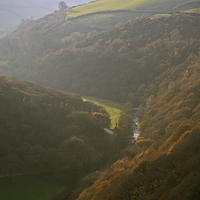 Buy canvas prints of Autumn mist on Exmoor  by graham young