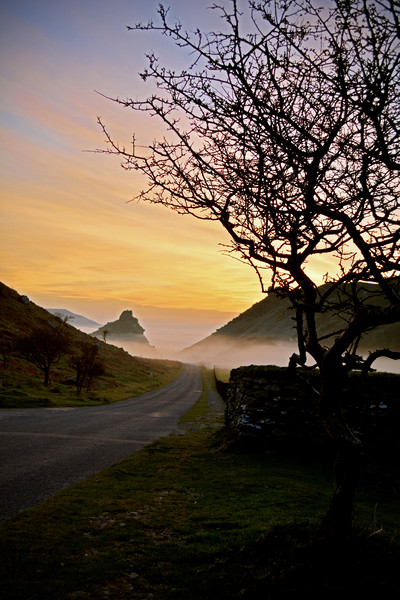 Evening Mist in The Valley of Rocks Picture Board by graham young
