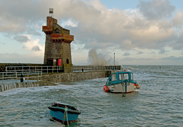 High Tide at Lynmouth Picture Board by graham young