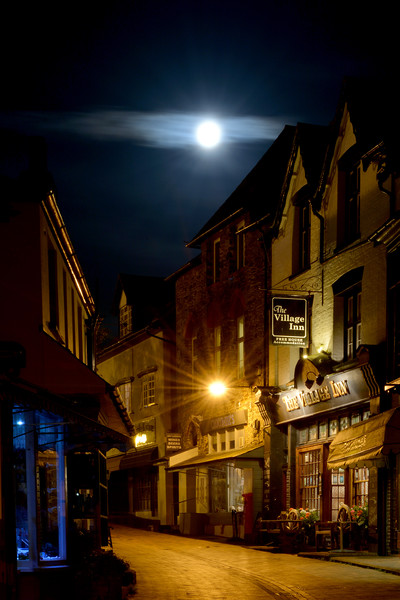Full Moon Over Lynmouth Picture Board by graham young