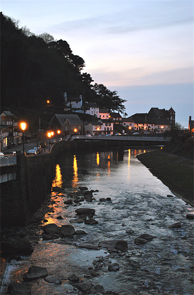 Lynmouth at dusk Picture Board by graham young