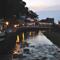 Buy canvas prints of Lynmouth at dusk by graham young