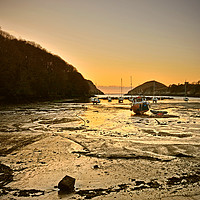 Buy canvas prints of Sunset at Watermouth Bay by graham young
