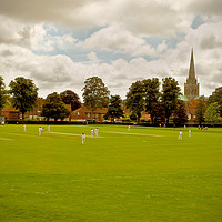 Buy canvas prints of Cricket at Priory Park, Chichester by graham young