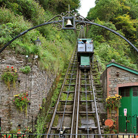 Buy canvas prints of The Lynton and Lynmouth Cliff Railway by graham young