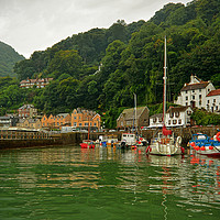 Buy canvas prints of Entering Lynmouth Harbour by graham young