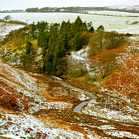 Buy canvas prints of The Barle Valley In Winter by graham young