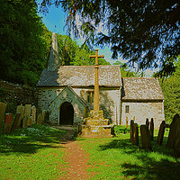 Buy canvas prints of St Buenos Church, Culbone by graham young