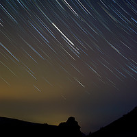 Buy canvas prints of Valley of Rocks Star Trails by graham young