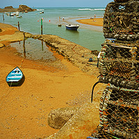 Buy canvas prints of Lobster Pots at Bude by graham young