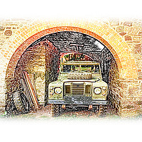 Buy canvas prints of The Forgotten Land Rover by graham young