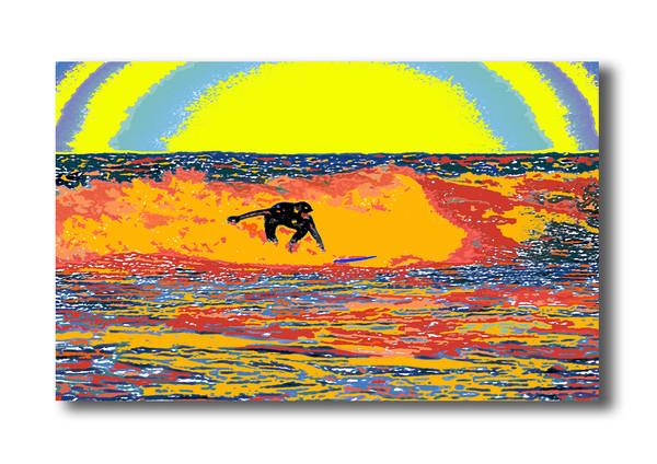 Rainbow Surfer Picture Board by graham young