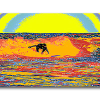 Buy canvas prints of Rainbow Surfer by graham young
