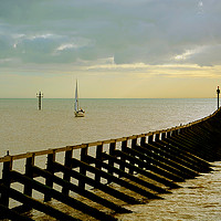 Buy canvas prints of Sailing Into Littlehampton Harbour by graham young